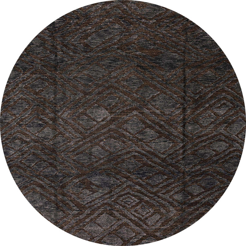 Tapis abstrait moderne 4422, Rond 7 pi