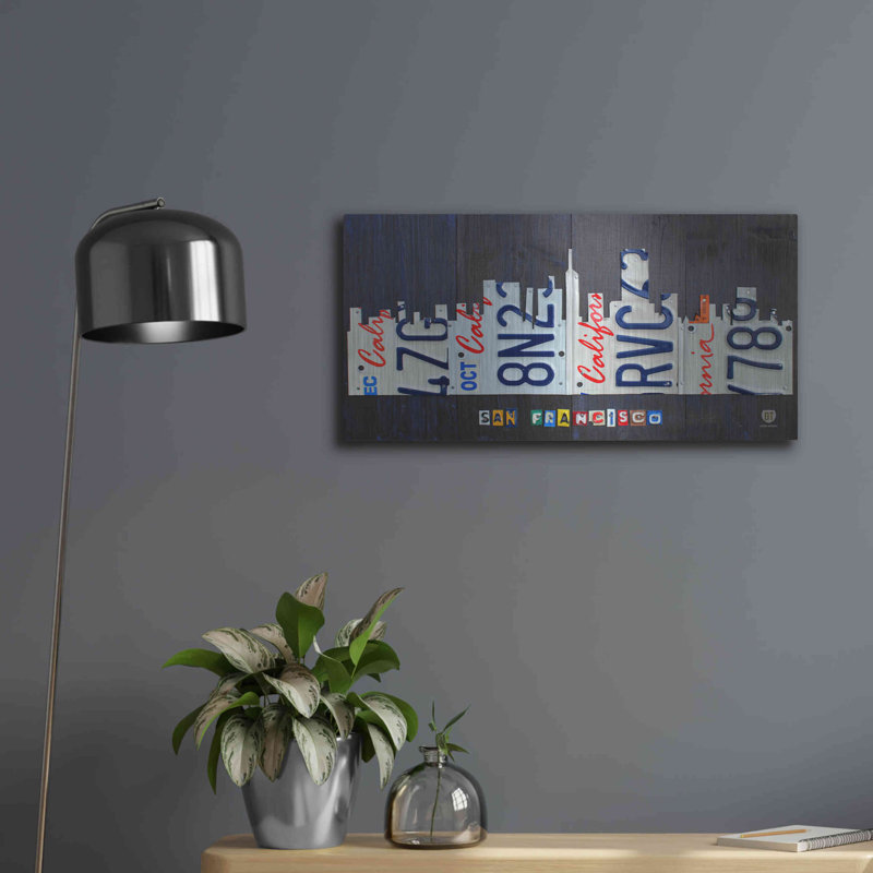 «San Francisco Skyline» par Design T «San Francisco Skyline» par Design Turnpike, H 12 po x l 24 po