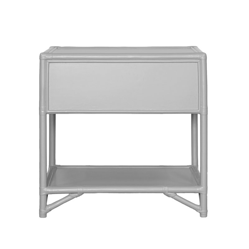 Juno One-Drawer Nightstand, Light Gray
