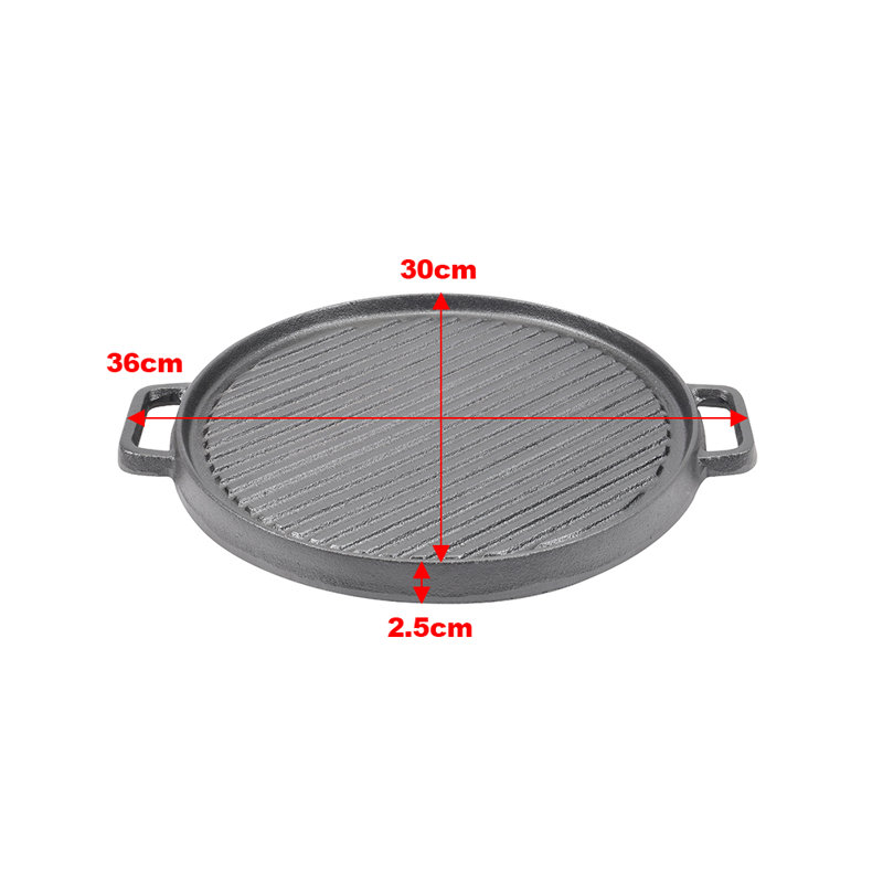 30cm Cast Iron Grill Pan