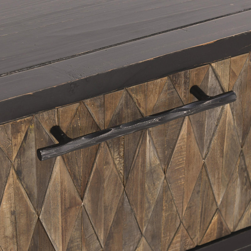Anton 4-drawer Reclaimed Wood Coffee Table, Black
