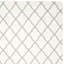 Tapis géométrique en laine / viscose / coton tissé à la main Rodgers en ivoire / gris-175802448
