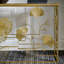 Console avec miroir doré
