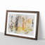 Rays of Light Through an Autumn Forest Watercolour - Picture Frame Graphic Art Print-56741078-56741080