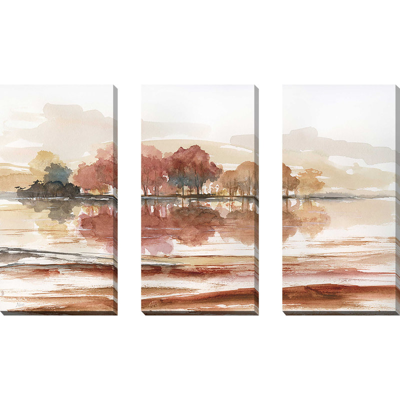 «Earthy Dreams», reproduction sur toile 3 pièces, H 24 po x l 36 po x P 1 po