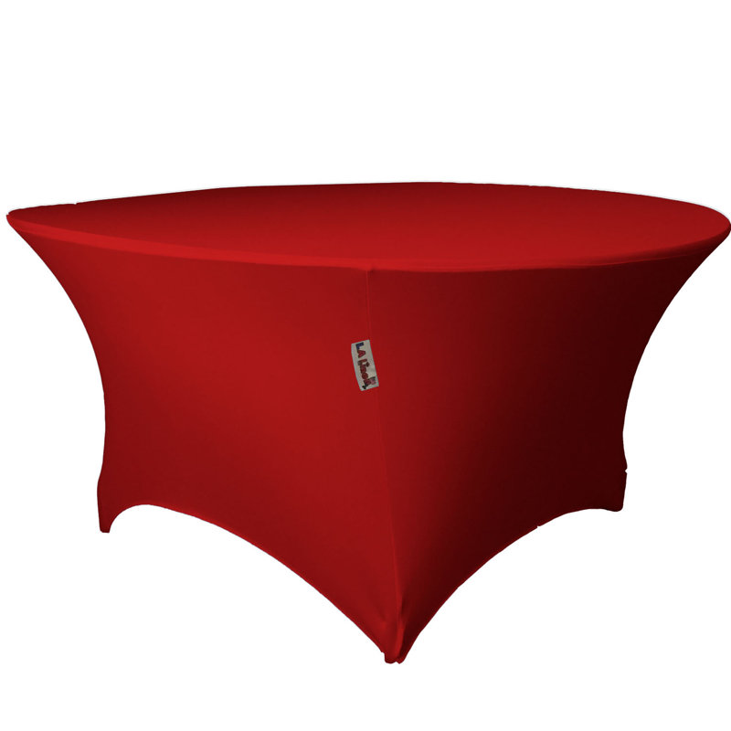Spandex Round Tablecloth, Red, 60" R x 30" H