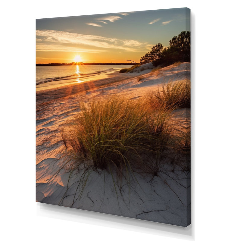 " Alabama Golden Hour At Gulf Shores VI ", Wrapped Canvas, 40" H x 30" W x 1.5" D