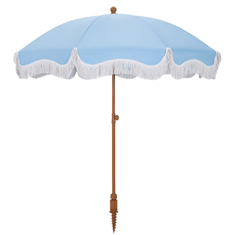 Sharniece 2m Beach Parasol, Sky Blue