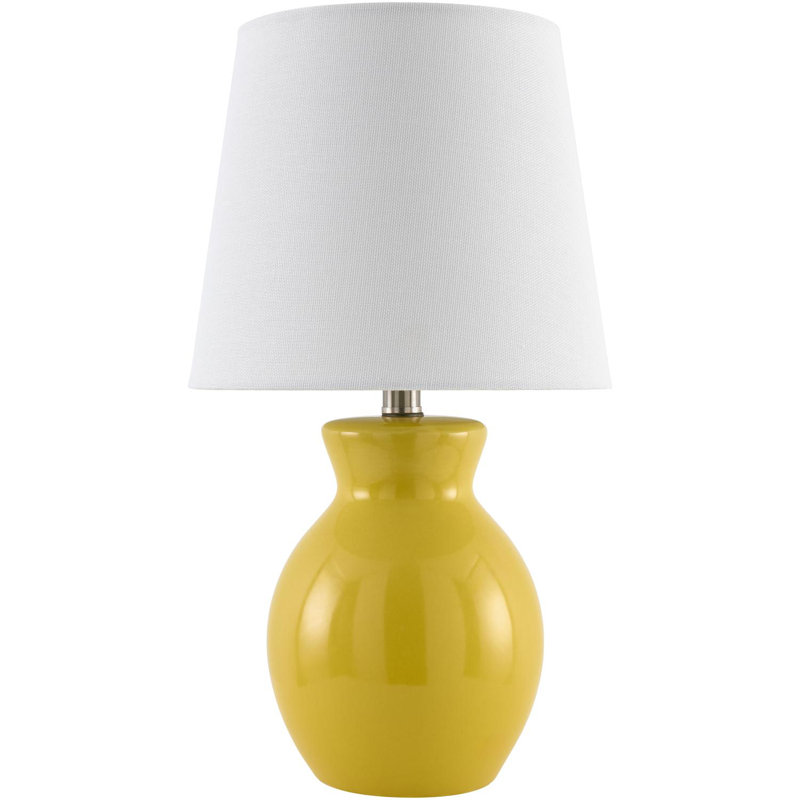 Abat-jour tambour Momsen, Jaune, H 15 po x l 8 po x P 8 po