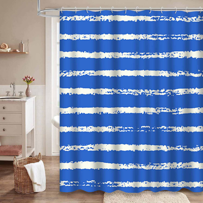 Rideau de douche à 12 crochets, L 72 po x l 78 po