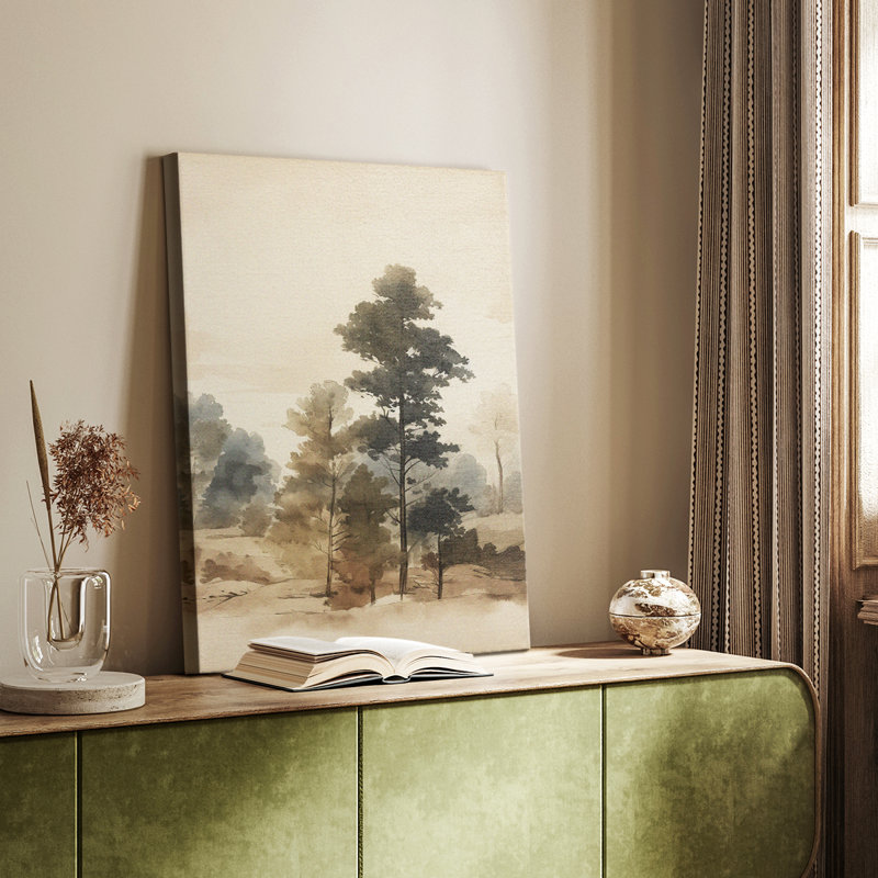 Paysage rétro X - galerie Cavas enveloppé, H 48 po x l 32 po