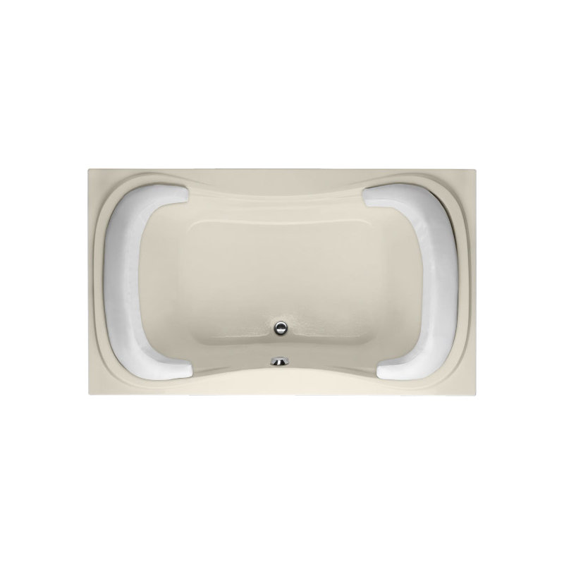 Fantasy 60'' L Soaking Bathtub, Biscuit, Matte Black