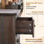 Brown MDF Veneer 6-Drawer Dresser 47.2"X15.7"X31.5"