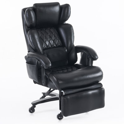 Big And Tall Ergonomic Office Chair With Footrest, Massage Cushion