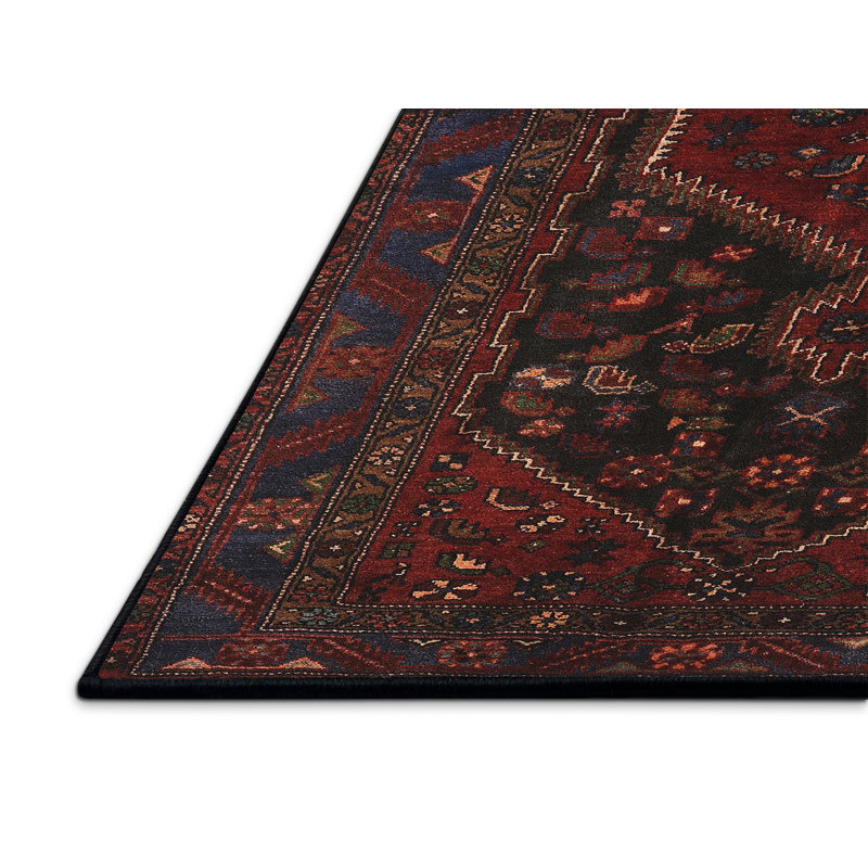 Tapis oriental noir / rouge, Rectangle 8 pi x 10 pi