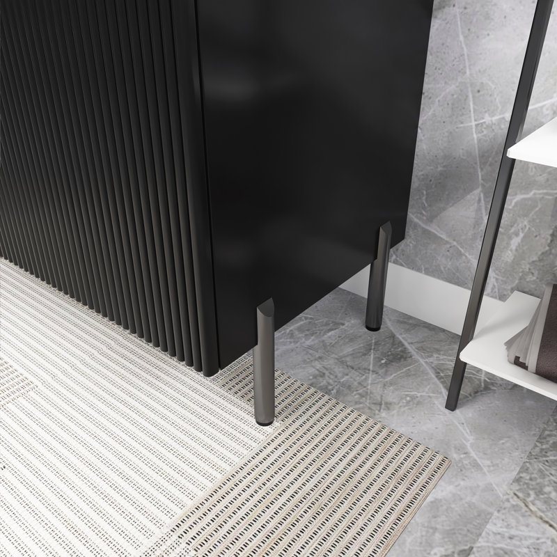 Boika Single Bathroom Vanity with Ceramic Top, Black