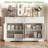55" Buffet Cabinet with Storage, Drawers, and Adjustable Shelves-439995096
