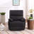 Faux Leather Manual Rocker Recliner Chair With Pop-up Footrest & 360 Swivel Rotation Base-1099545401