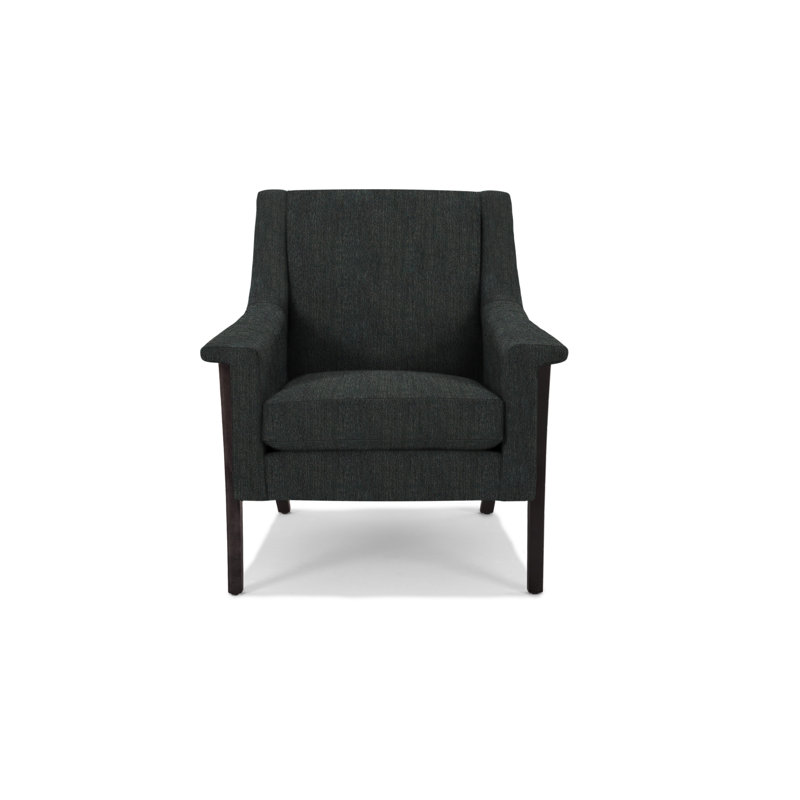 Fauteuil Arlo, Wengé, Mélange de polyester gris anthracite