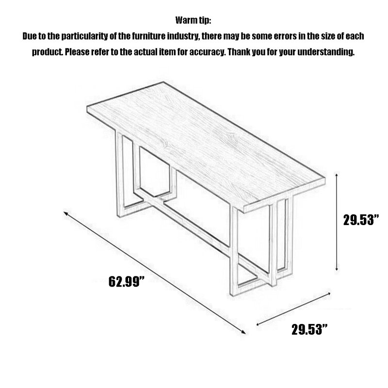 Table de salle à manger Nordic, H 29,53 po x L 62,99 po x l 29,53 po