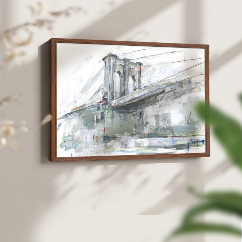 Brilliant City Study III - Reproduction encadrée - Restickable, Noyer, H 16 po x l 20 po