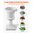 Plastic Urn Planters 15.74 x 26.4 Inch White Floral Pedestal Flower Pots