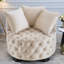 Chaise pivotante rembourrée et capitonnée-1780449057