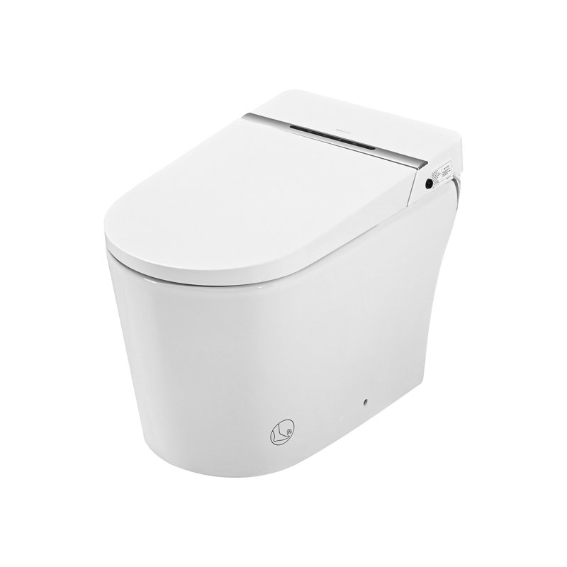 Smart Toilet With Night & Self-Cleaning Nozzle, Heated Seat, Foot Sensor Flip Cover, Remote Control, Led Display , Open Lid,