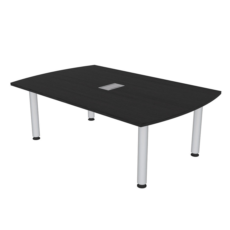Table de conférence Arc, Cyprès noir, Argent argent, L 72 po x l 48 po