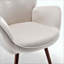 Fauteuil à oreilles Mid-Century moderne capitonné-1673436085