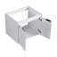 Meuble-lavabo 24 po avec lavabo en résine, 2 portes à fermeture douce et 1 armoire murale, montage flottant, blanc brillant, contreplaqué