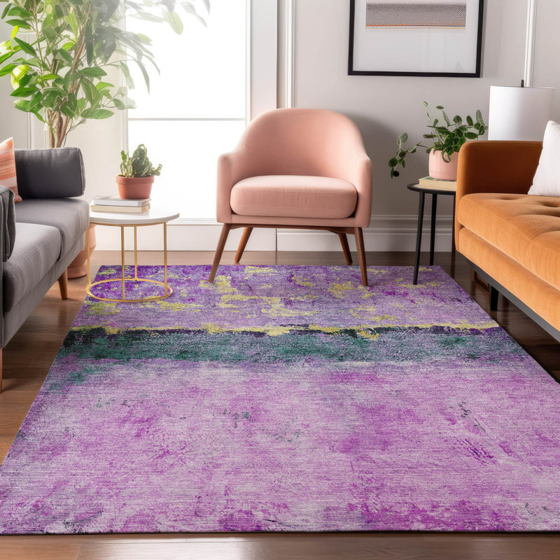 Premium Machine Washable Varroville AMF1716 Abstract Rug, Rectangle 8' x 10'