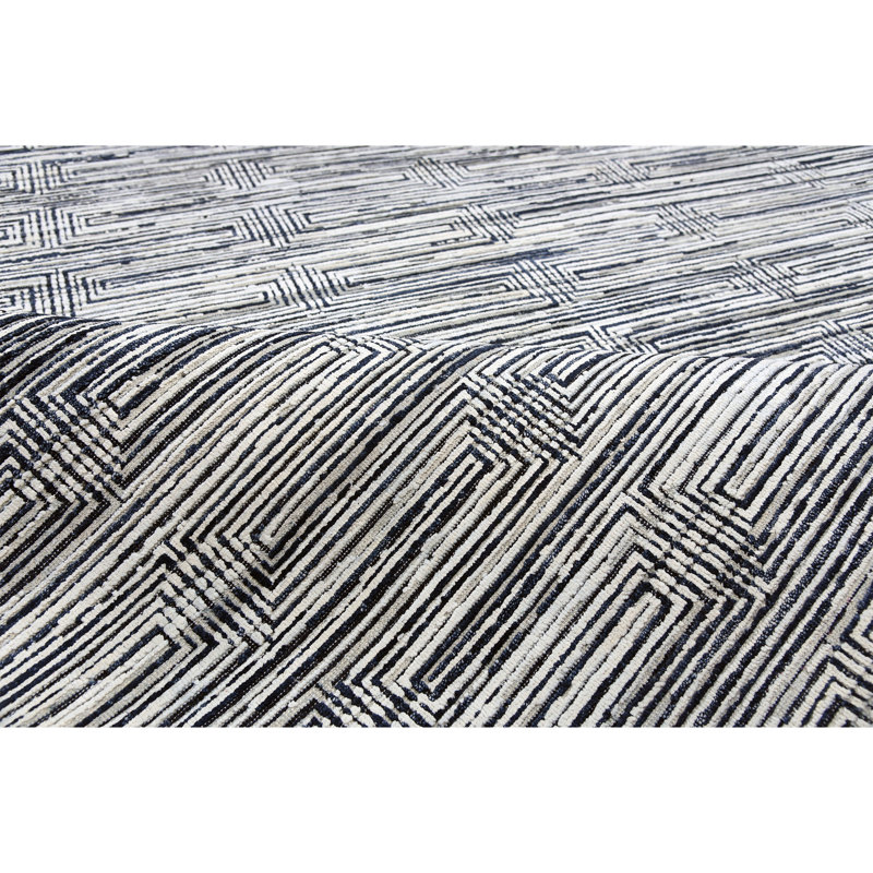 Handmade Silk and Wool Area Rug