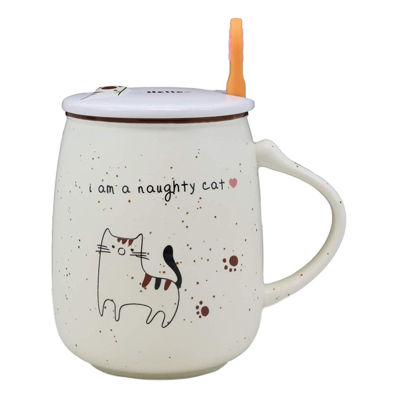 Grande tasse à café pour chat fantaisiste naughty calico kitty Cliften