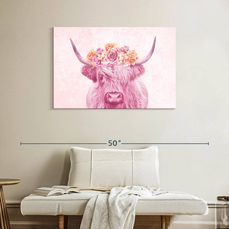 Brampt Cow Flower Crown, 26" H x 39" W