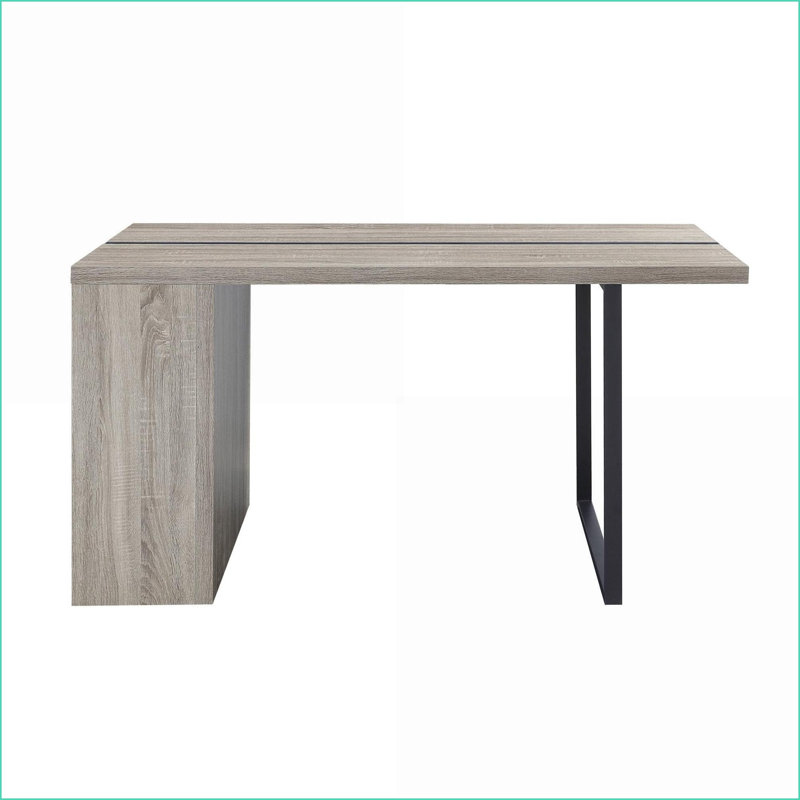 Tables de salle à manger | Mesa de Comedor, 60 po, chêne gris ardoise noir moderne avec rangement, pour le travail sur table | Rectangle