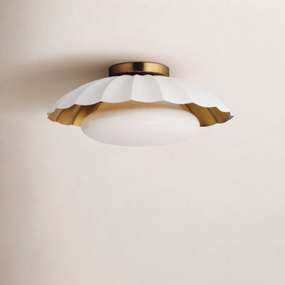 Granduca Single Light Glass Flush Mount