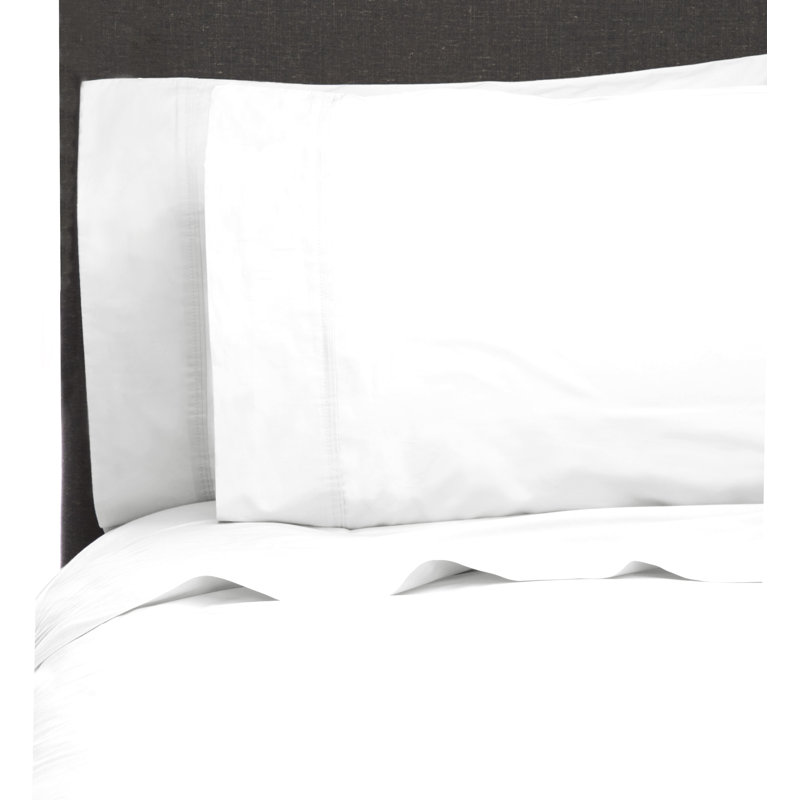 100% Cotton Percale Sheet Set, Twin, Bright White