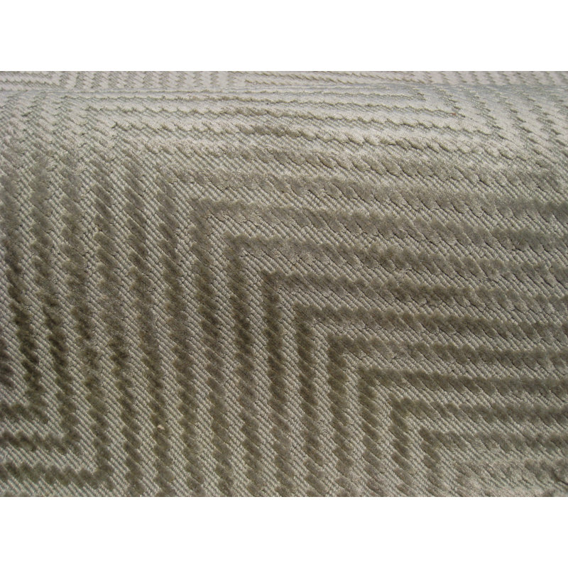 Honeycomb Chevron Area Rug in Dark Gray, Rectangle 6' x 9'