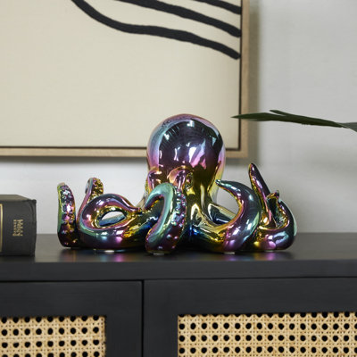 Sculpture pieuvre en céramique Brosch