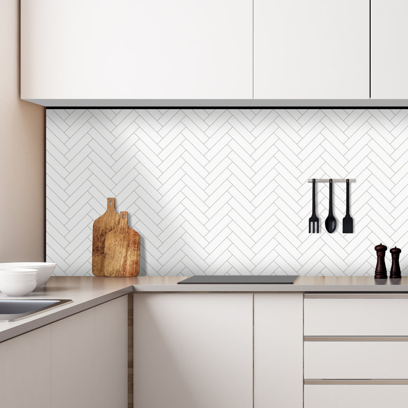 Carrelage mosaïque 12,4 "x 13", Blanc mat