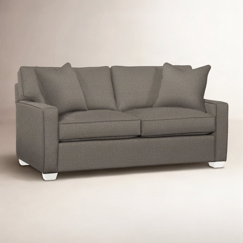 Gramercy Park Sofa, Air Dream Mattress, Gray Sugar Performance; 0863-84, Frost White Finish