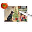 Australian Kelpie Cozy Christmas Glass Cutting Board Large