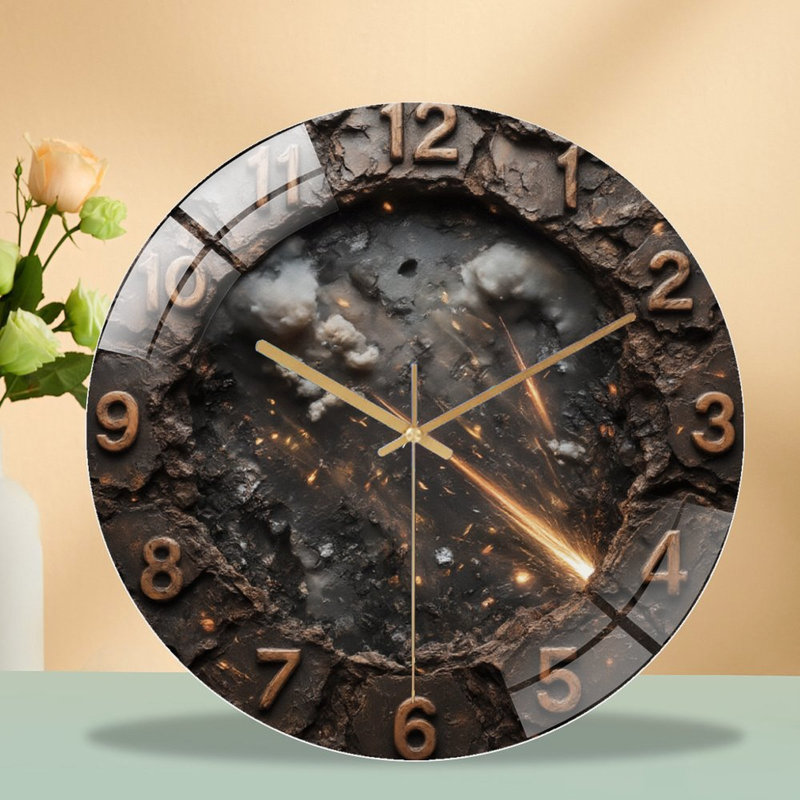 Horloge murale en verre 12 po