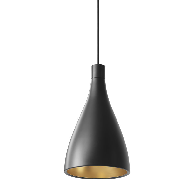 Swell String Single Pendant, Black
