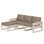 Ensemble de conversation d'extérieur pour 3 personnes avec coussins POLYWOOD Eastport