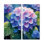 Hortensia bleu et vert - art mural traditionnel 2 panneaux