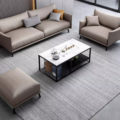 Italian style simple modern business sofa set