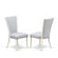 Ensemble de table et chaises de cuisine 7 pièces comprenant une table de salle à manger rectangulaire avec pieds en X et 6 chaises rembourrées en tissu de lin gris, lin brossé blanc-664302992-664302995-664303006