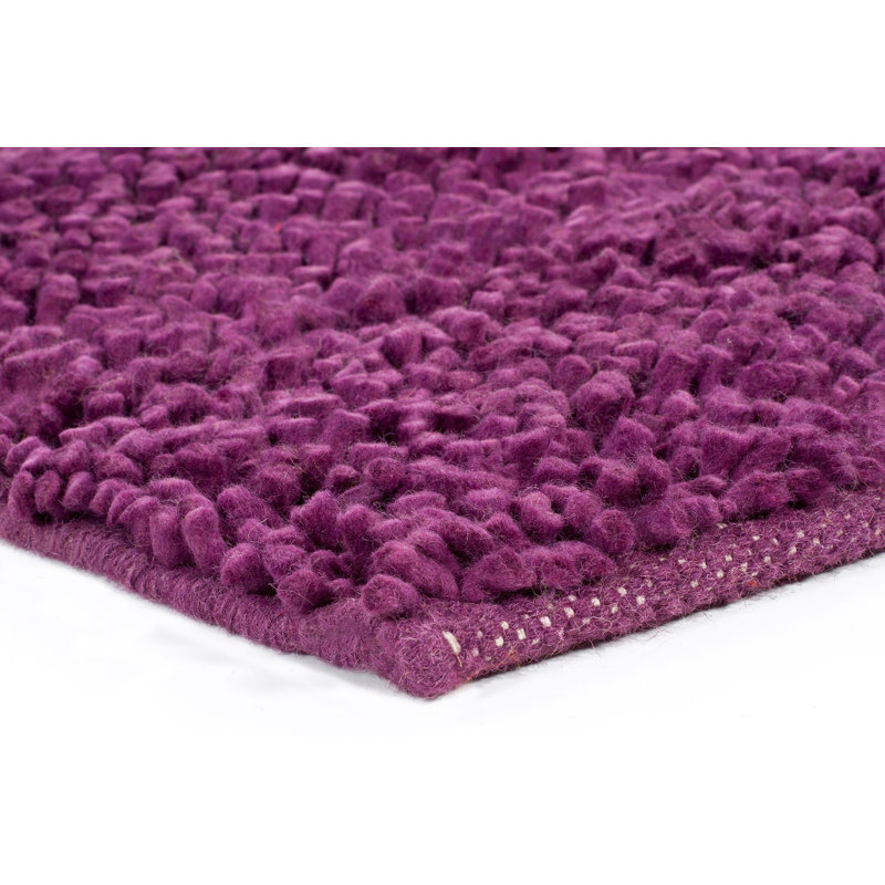 Strata Wool Area Rug in Purple, Rectangle 9' x 13'